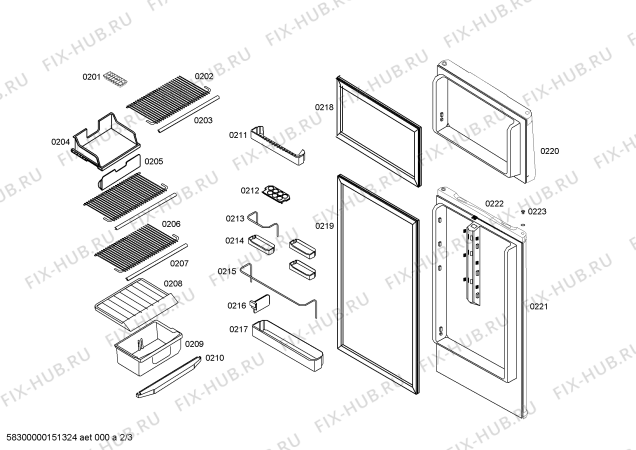 Схема №1 KSU297234H BOSCH с изображением Реле для холодильной камеры Bosch 00603624