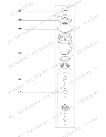 Взрыв-схема комплектующей Aeg Electrolux M3000 - Схема узла Tray