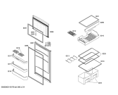 Схема №2 P1KNT3600B с изображением Дверь для холодильника Bosch 00246433