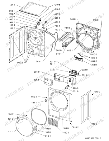 Схема №1 TK CARE 61B SD с изображением Обшивка для стиралки Whirlpool 480112101619