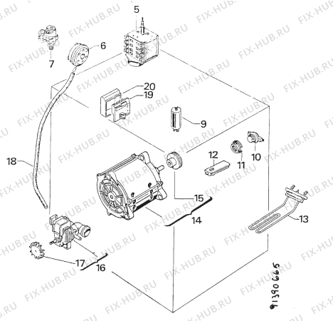 Взрыв-схема стиральной машины Castor C9739 - Схема узла Section 5