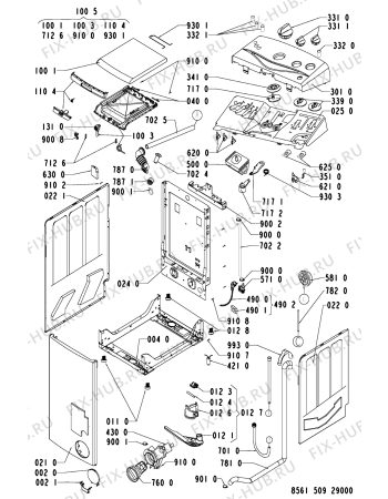 Схема №1 AWA 5088 с изображением Микропереключатель для стиралки Whirlpool 481228218921