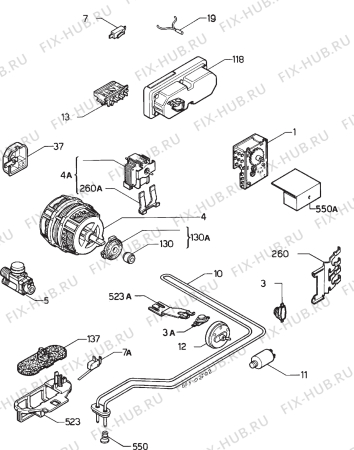 Взрыв-схема посудомоечной машины Zanussi ZW125 - Схема узла Electrical equipment 268