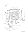 Схема №1 DB012540 с изображением Панель для электропосудомоечной машины Whirlpool 481010440335
