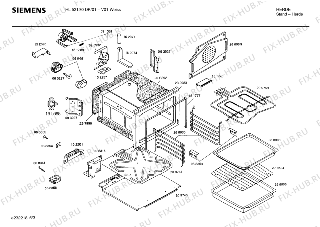 Схема №1 HL53421DK с изображением Инструкция по эксплуатации для духового шкафа Siemens 00519239