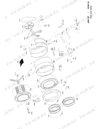 Схема №1 AWG 327 с изображением Микропереключатель для стиральной машины Whirlpool 480113100035