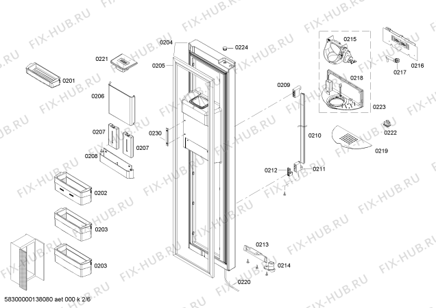 Схема №2 K5950N0 с изображением Программатор для холодильника Bosch 00673956