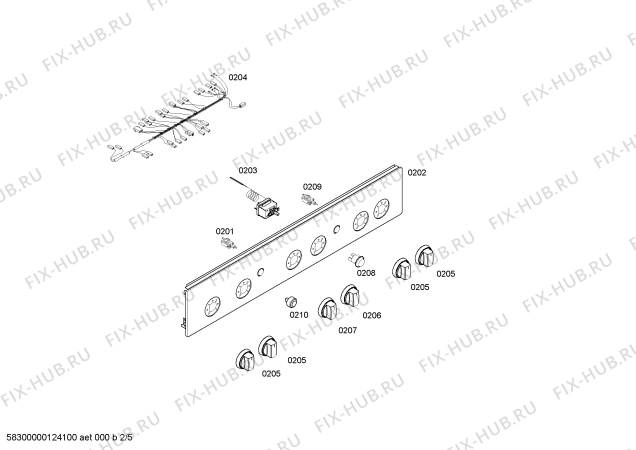 Схема №1 HG322200P с изображением Панель управления для электропечи Siemens 00448485