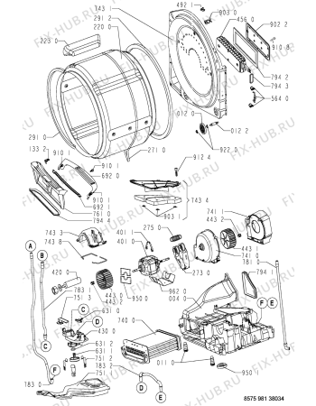 Схема №1 AWZ 9813 с изображением Обшивка для сушильной машины Whirlpool 481245215058