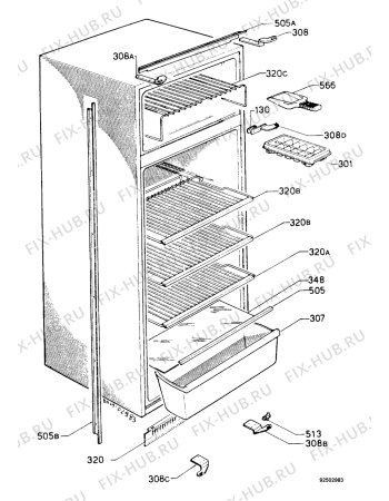 Взрыв-схема холодильника Zanussi ZPL4230D - Схема узла Housing 001