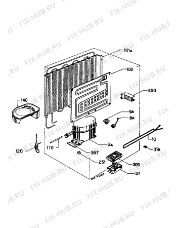 Взрыв-схема холодильника Zanussi Z616/12CM - Схема узла Refrigerator cooling system