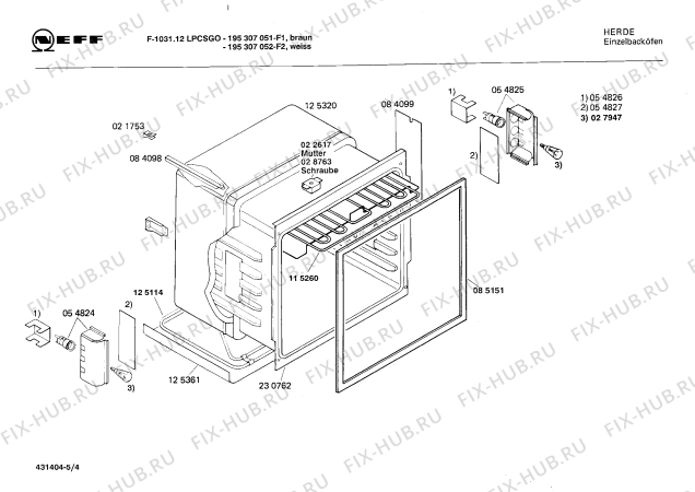Схема №1 195307423 F-1031.12LPCSGO с изображением Панель управления для плиты (духовки) Bosch 00119497