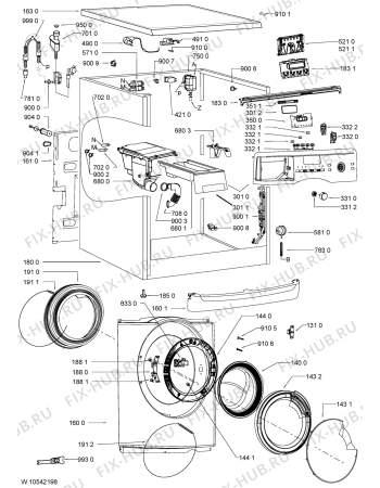 Схема №1 WAK 840 с изображением Обшивка для стиралки Whirlpool 481010419885