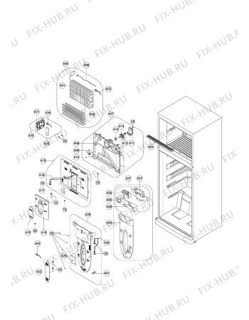 Взрыв-схема холодильника Arthurmartinelux AND48601X - Схема узла Section 2