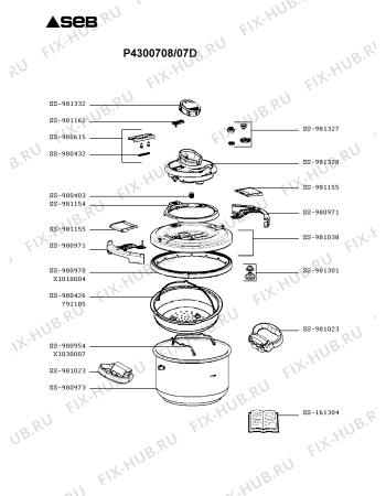 Схема №1 P4301409/07C с изображением Кастрюля для духовки Seb SS-981328