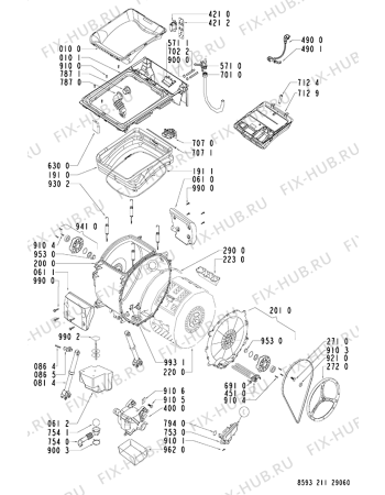 Схема №1 AWE 2116 с изображением Обшивка для стиралки Whirlpool 481245217872