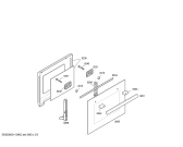 Схема №3 P1HEB31040 с изображением Передняя часть корпуса для духового шкафа Bosch 00445701