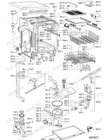 Схема №1 ADP 3 T с изображением Обшивка для электропосудомоечной машины Whirlpool 480140101518