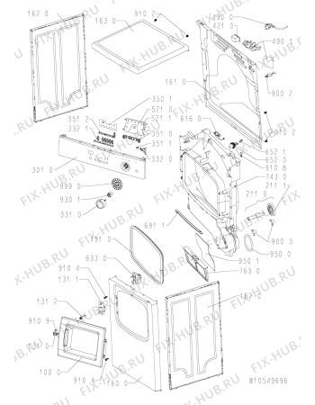 Схема №1 TRAD 2580 с изображением Модуль (плата) для стиралки Whirlpool 481010550133