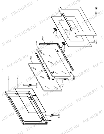 Схема №1 AKP 802 IX с изображением Дверь (стекло) духовки для электропечи Whirlpool 480121104523