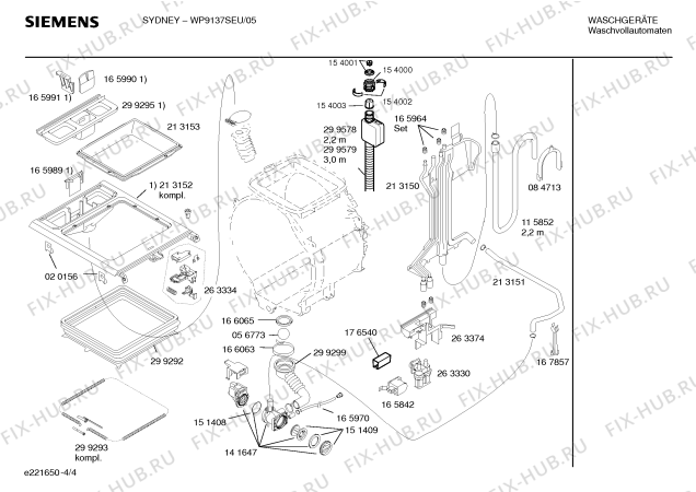 Схема №1 WP9137SEU SYDNEY с изображением Вкладыш в панель для стиралки Siemens 00360125