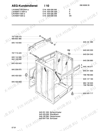 Взрыв-схема стиральной машины Aeg LAV605 WS - Схема узла Housing 001