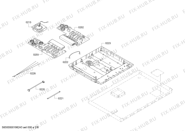 Схема №1 HIIP054U Bosch с изображением Канал для духового шкафа Bosch 12003914