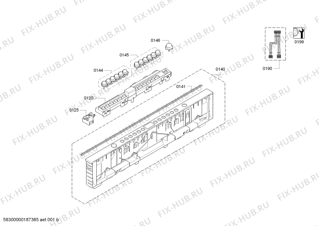 Схема №1 SX68M050EU StudioLine с изображением Силовой модуль запрограммированный для электропосудомоечной машины Siemens 12015514