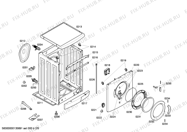 Взрыв-схема стиральной машины Siemens WM14E442BY E 14.44 - Схема узла 02