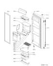 Схема №2 WSC5553L A+N с изображением Дверка для холодильной камеры Whirlpool 480132101425