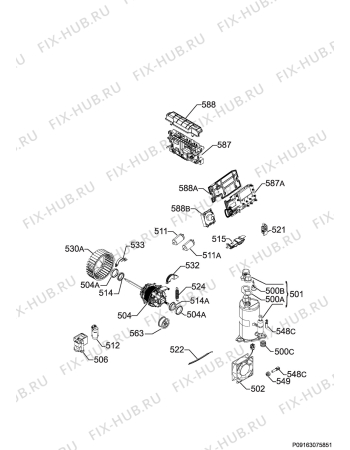 Схема №2 T7DBG83W с изображением Модуль (плата) для сушилки Aeg 973916097963003