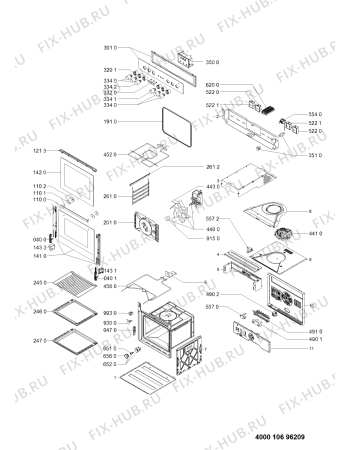 Схема №1 EMCK 7153 ES с изображением Дверца для электропечи Whirlpool 481010658194