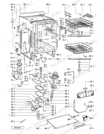 Схема №2 ADG 7340 с изображением Модуль (плата) управления для посудомоечной машины Whirlpool 481221478513