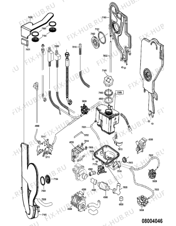 Схема №1 GSX 5597 G с изображением Труба для электропосудомоечной машины Whirlpool 481290508733