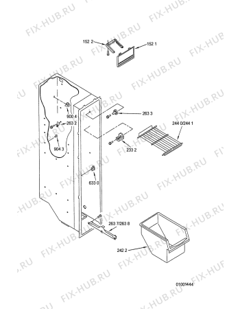 Схема №1 ARG 477 с изображением Электромотор для холодильной камеры Whirlpool 481236138099