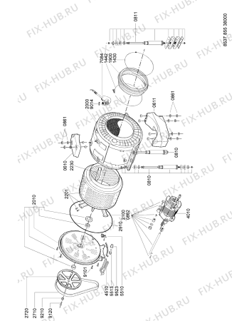 Схема №2 AWG 800 с изображением Тэн для стиральной машины Whirlpool 481225928783