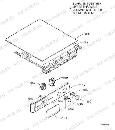 Взрыв-схема стиральной машины Zanussi ZWU280 - Схема узла Command panel 037