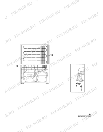 Взрыв-схема холодильника Electrolux MR300C - Схема узла C10 Cold, users manual