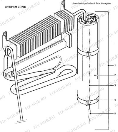 Взрыв-схема холодильника Electrolux RM2291 - Схема узла Cooling system 017