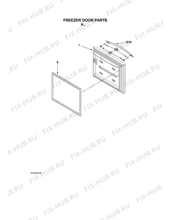 Схема №1 G25EFSB23S9 с изображением Покрытие для холодильника Whirlpool 481201228215