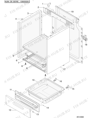 Взрыв-схема плиты (духовки) Indesit CII596A (F026306) - Схема узла