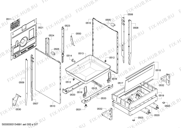 Схема №2 HCE7A4450 с изображением Кабель для духового шкафа Bosch 00622794