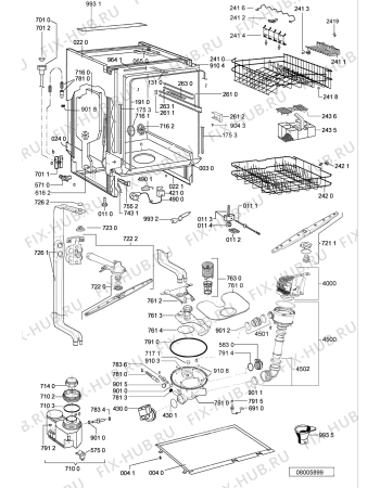 Схема №1 ADP 3550 с изображением Модуль (плата) управления для посудомоечной машины Whirlpool 481221838695
