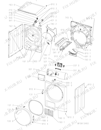 Схема №1 AZB 7570 с изображением Декоративная панель для стиралки Whirlpool 481073420181