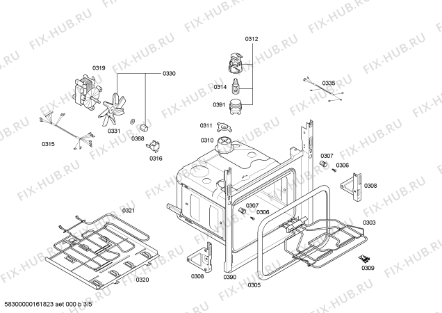 Взрыв-схема плиты (духовки) Bosch HBG41R450E H.BO.NP.L2D.IN.GLASS.B4/.X.ME_TI// - Схема узла 03