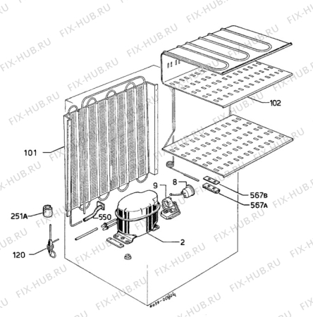 Взрыв-схема холодильника Unknown FG124-3FF - Схема узла C10 Cold, users manual