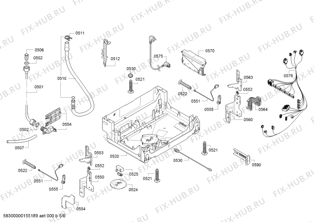 Взрыв-схема посудомоечной машины Bosch SMI30E05TR - Схема узла 05