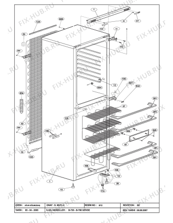Схема №1 BEKO CSE 31001 (7202848714) с изображением Дверца для холодильника Beko 4322480210