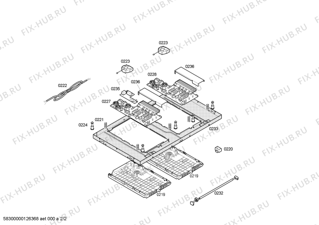 Схема №1 PIE875T01E inducc.bosch.tc top.80cm.inox.4i+cp с изображением Стеклокерамика для духового шкафа Bosch 00479663