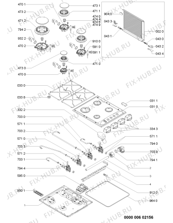 Схема №1 AKM 254/IX с изображением Затычка для электропечи Whirlpool 481244039991